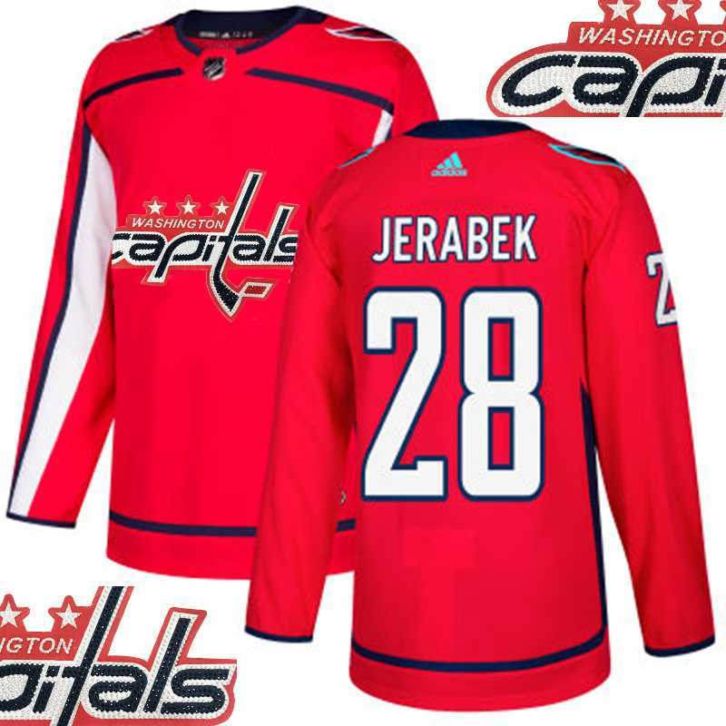 Capitals #28 Jerabek Red With Special Glittery Logo Adidas Jersey,We sell and wholesale Capitals #28 Jerabek Red With Special Glittery Logo Adidas Jersey on line form chian!